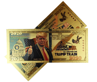 All Aboard The Trump Train 2020 24K Gold Bill